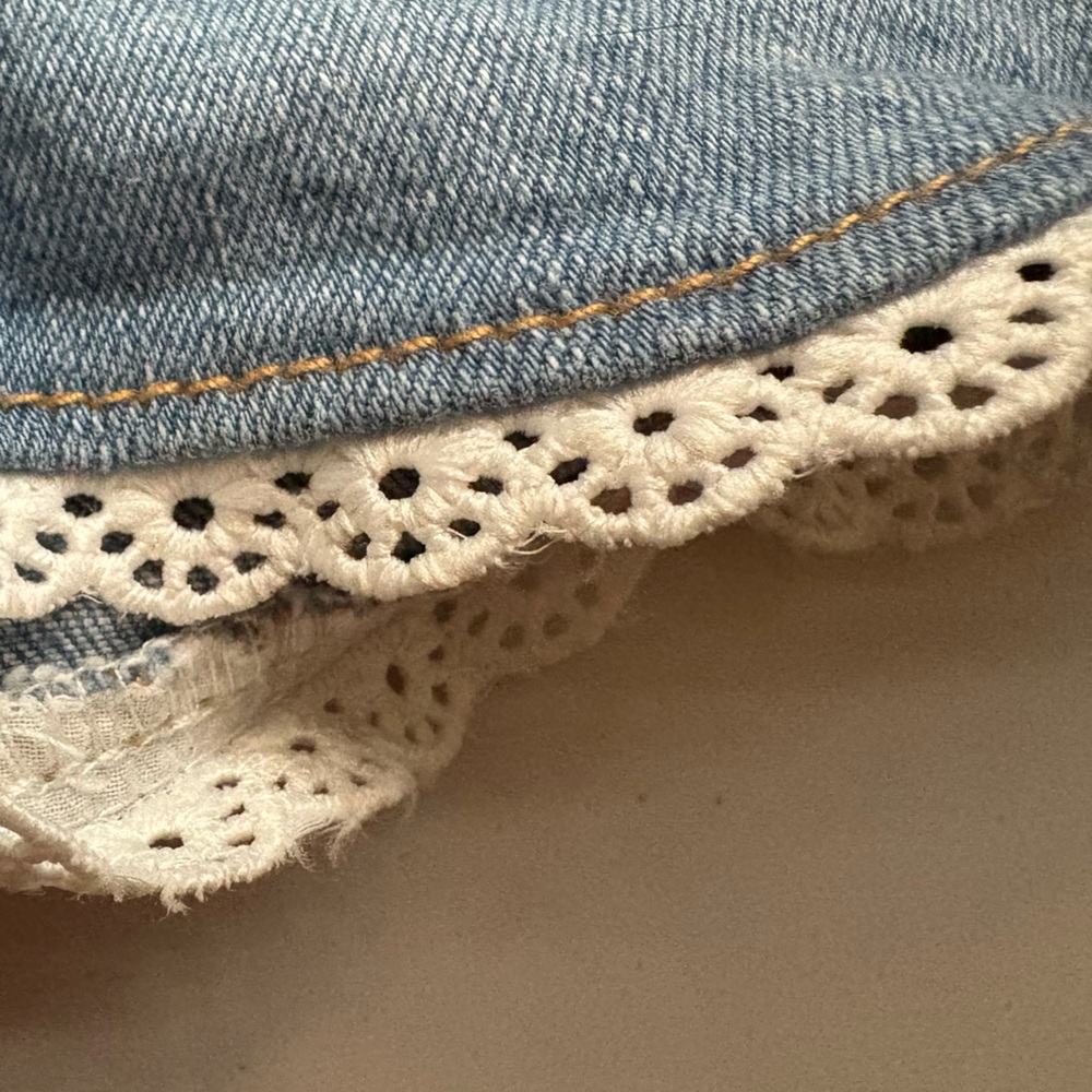 OshKosh B'gosh Light Blue Denim Shorts with Contrast Stitching - Picture 2 of 4
